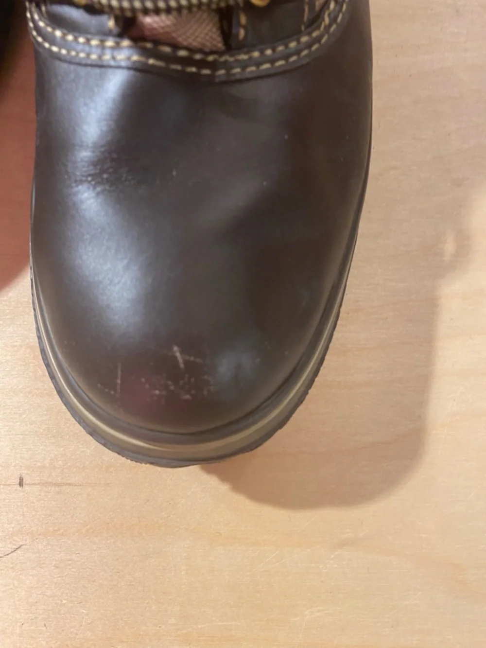 Coach Brown Signature Logo Lace-Up Winter Boots 8B (RD)